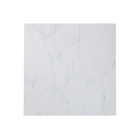 Colours Elegance White Gloss Marble Effect Ceramic Floor Tile Sample
