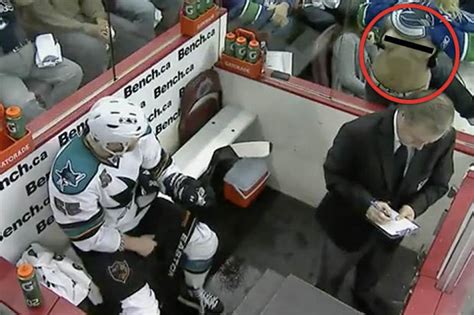 Stunning Babe Taunts Ice Hockey Player By Pressing Her Boobs On Glass