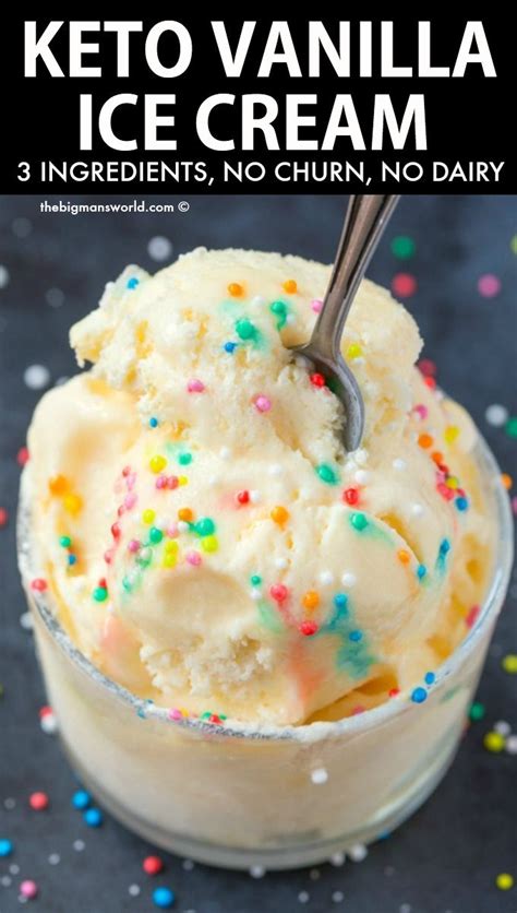 Keto Vanilla Ice Cream {3 Ingredients} - The Big Man's ...