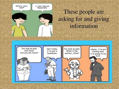 Asking For And Giving Information