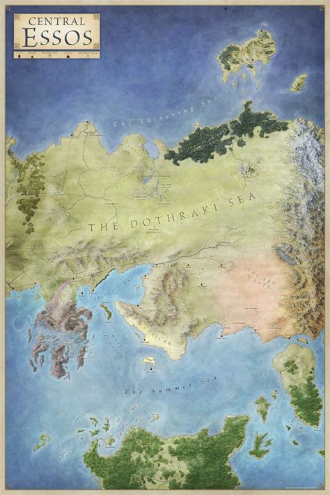 Central Essos More Official Maps Of Ice And Fire By Torstan On