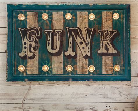 Vintage Illuminated Funk Sign By Argent And Sable