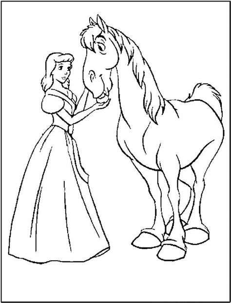 Princess Horse Coloring Pages Animal Place