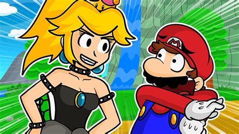 mario meets bowsette youtube