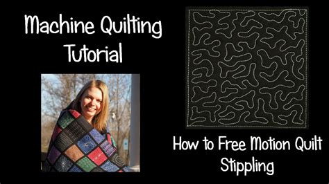 How To Machine Quilt Stippling Beginner Free Motion Quilting Youtube