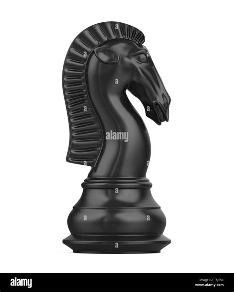 Black Knight Chess Isolated Stock Photo Alamy