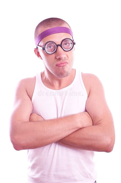 Sporty Nerd In Glasses Stock Image Image Of Athlete 42826341
