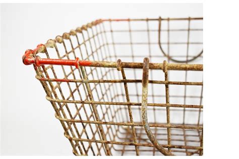 Vintage Oyster Basket Wire Basket Etsy