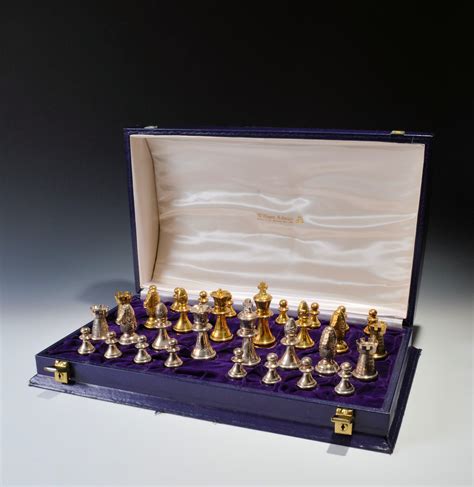Solid Silver Chess Set Richard Gardner Antiques