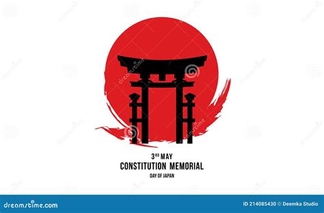 Flat Japanese Constitution Memorial Day Illustration Stock Vector
