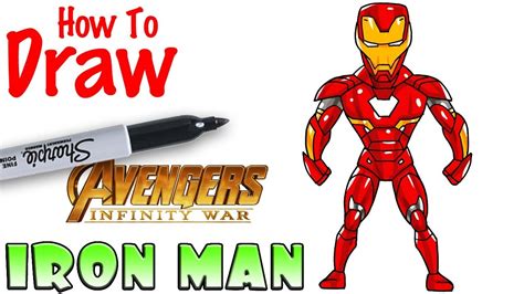 How To Draw Iron Man Avengers Infinity War Youtube