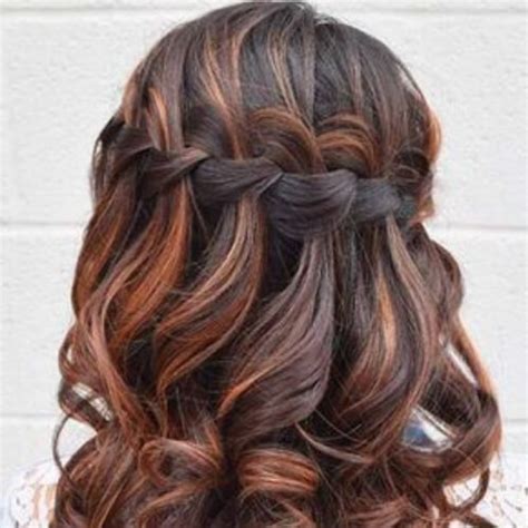 50 Free Flowing And Captivating Waterfall Braid With Curls Hair Motive