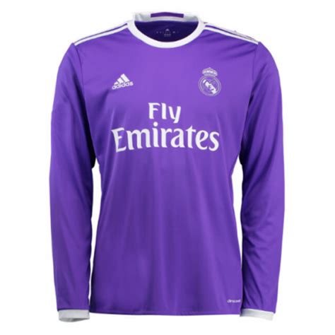 The new los blancos shirts use bold yet simple designs which were created to highlight what makes real madrid unique; 16-17 Real Madrid Away Purple Long Sleeve Retro Jerseys Shirt | Real Madrid Jersey Shirt sale ...