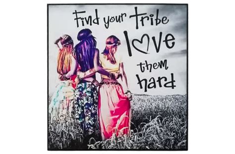 Wall Art Find Your Tribe Love Them Hard Katies International