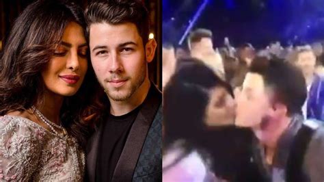 Nick Jonas Steals A Kiss From Priyanka Chopra During Jonas Brothers