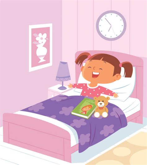 Girl Waking Up Clipart Illustrations Royalty Free Vector Graphics