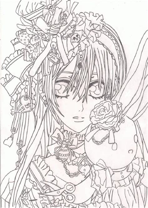 Anime Vampire Girl Coloring Pages Coloring Home