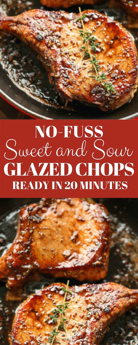 No Fuss Sweet And Sour Glazed Chops Ready In 20 Minutes Recipe Pork Recipes Easy Pork Chop