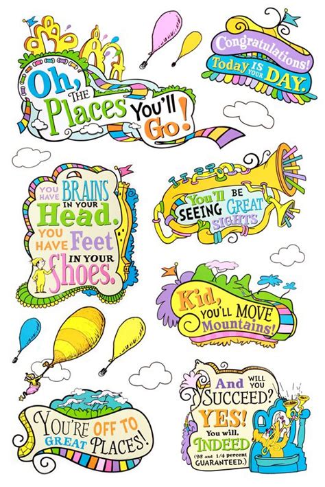 Eureka Dr Seuss Oh The Places Youll Go Bulletin Board Set 27