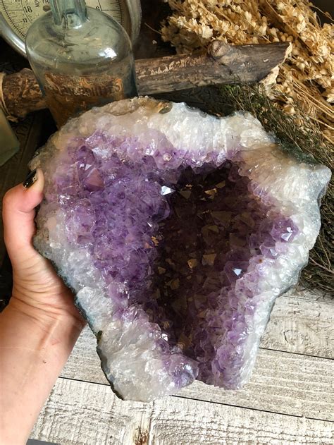 Large Amethyst Geode Raw Crystal Cluster Purple Amethyst Cluster