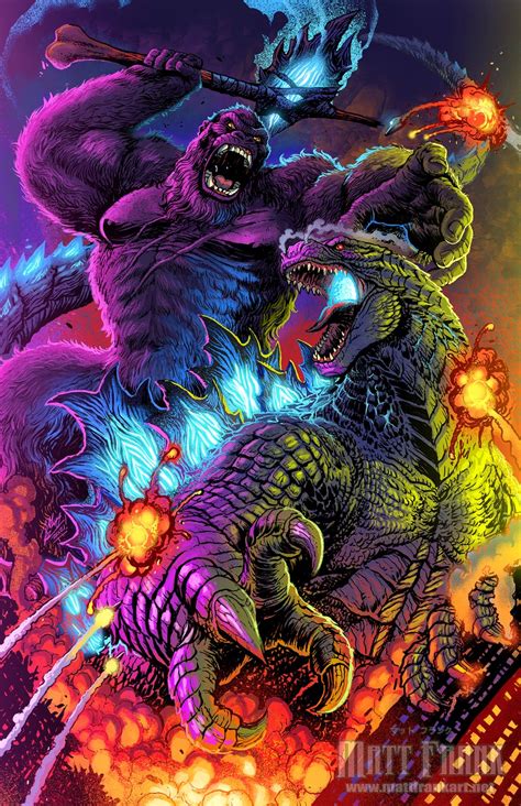 Godzilla Godzilla And King Kong Godzilla And 5 More Drawn By Matt