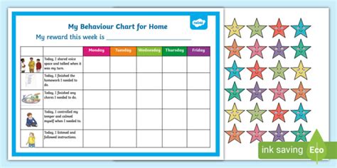 Adhd Behaviour Chart Inclusive Resources Teacher Made