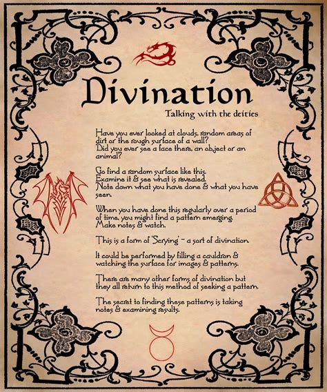 Divination Book Of Shadows Wiccan Spell Book Witch Spell Book