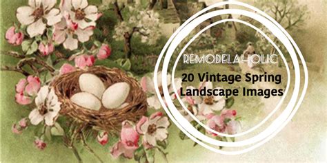 Remodelaholic 20 Free Vintage Spring Landscape Printable