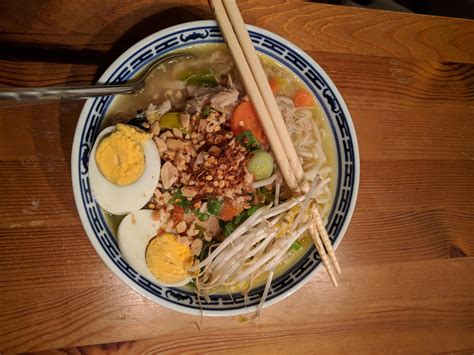 Ramen broth is much like any rich soup broth, in that it uses bones and aromatics to make a base for noodles and toppings. Homemade "Ramen" Soup : food