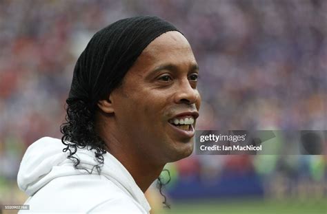 Ronaldinho Is Seen Prior To The 2018 Fifa World Cup Russia Final
