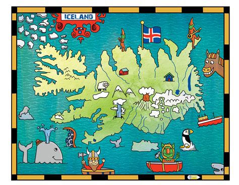 Map of Iceland | Doodlemoon