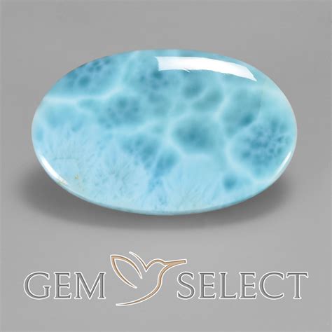 Oval Cabochon Blue Larimar From Dominican Republic Light Blue