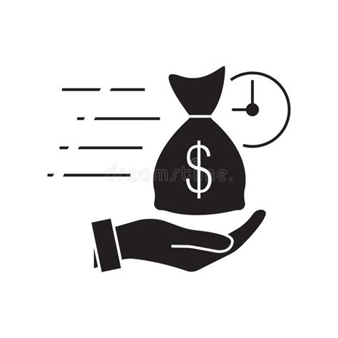 Quick And Easy Loan Icon On White Background Flat Style Fast Money