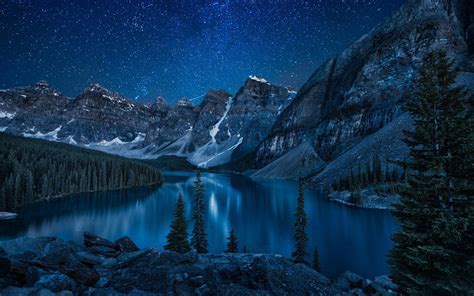 Download Night Mountain Wallpaper Widescreen At Landscape Monodomo By