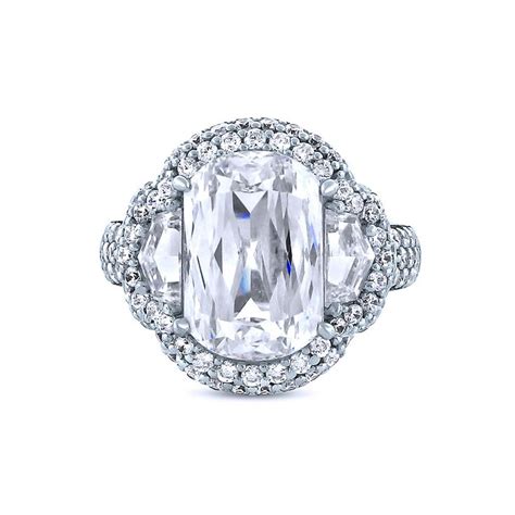 10k Rectangle Chandi Diamond Cz Ring Whalo Diamond Best