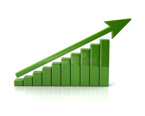 Grafico Di Crescita Verde Di Affari Di Successo Illustrazione Di Stock