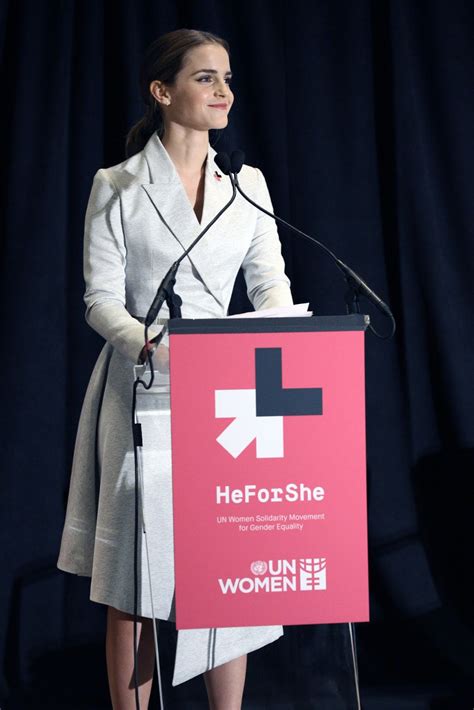 Emma Watson In A Belted Coat Dress At The Un Womens Heforshe Campaign