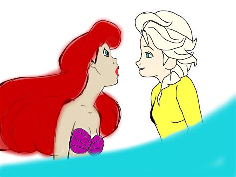 Ariel And Elsa By Thebeachbum On Deviantart