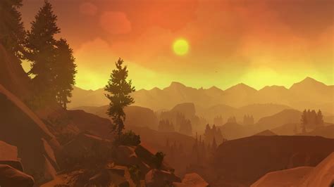 Firewatch In Game Sunlight Forest Sunset Wallpapers Hd Desktop