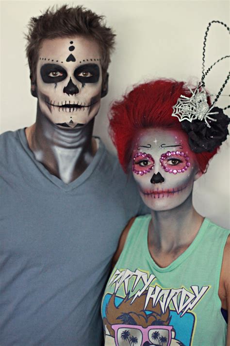 Day Of The Dead Halloween Makeup Halloween Couple Couple Costume