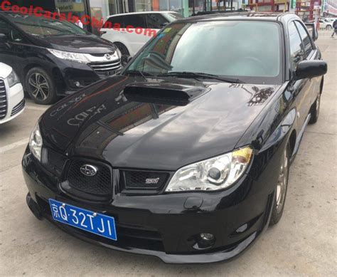 A Black Subaru Impreza Wrx Sti In China