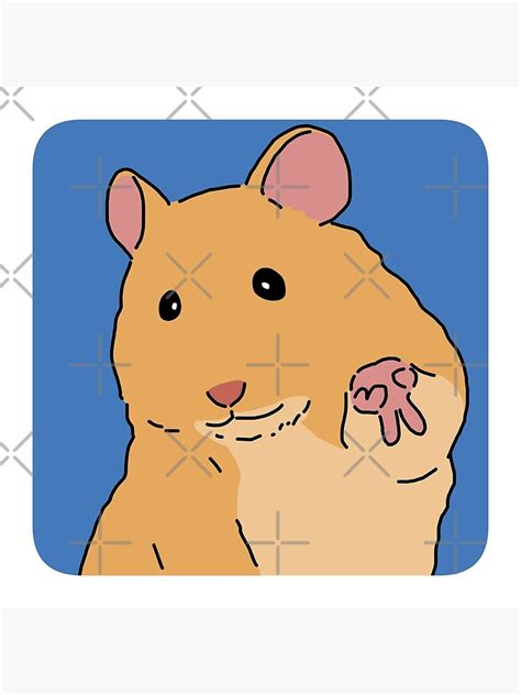 Gyaru Peace Cute Hamster Meme Poster By Jebi Garden Redbubble
