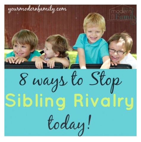 8 Ways To Stop Sibling Rivalry Today Kids Behavior Sibling Rivalry