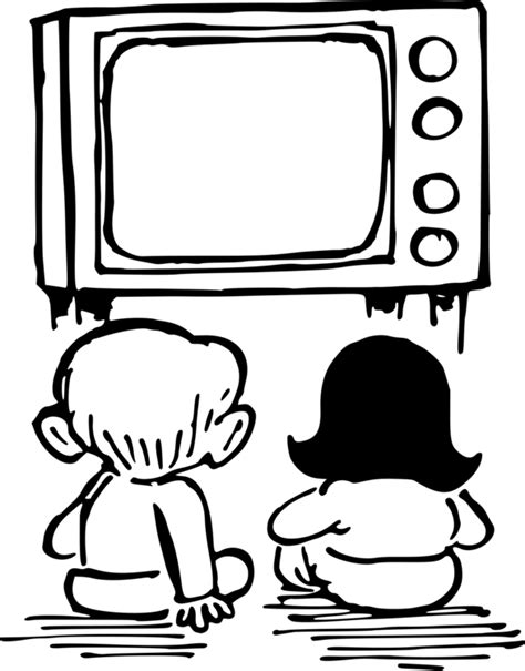 Free Watching Tv Clipart Black And White Download Free Watching Tv