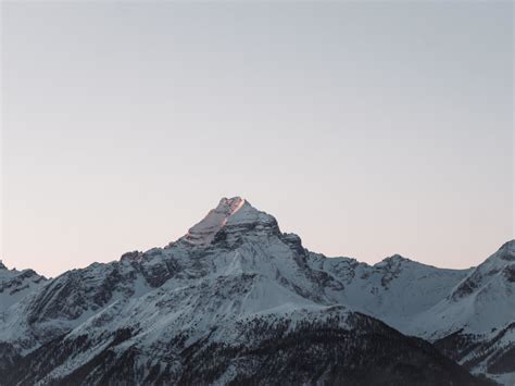 Wallpaper Glacier Summits High Mountain Clean Sky Nature Desktop