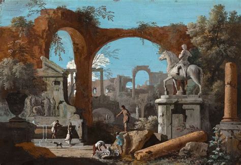 Marco Ricci A Capriccio Of Roman Ruins 1720s Marco Ricci