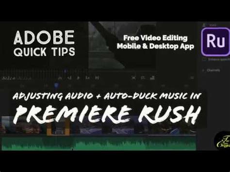 However, adobe premiere rush cc has a broad range of these templates available for free. How to Adjust Audio & Auto-Duck Music in Adobe Premiere ...