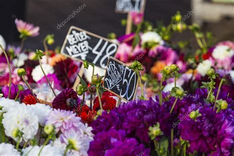 Outdoor Flower Market In Copenhagen Denmark Stock Photo By ©curioso