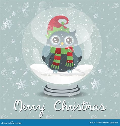 Merry Christmas Snowball Stock Illustration Illustration Of Blue