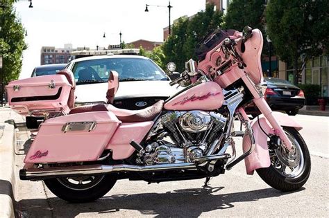 Pink Harley Davidson Motorcycle